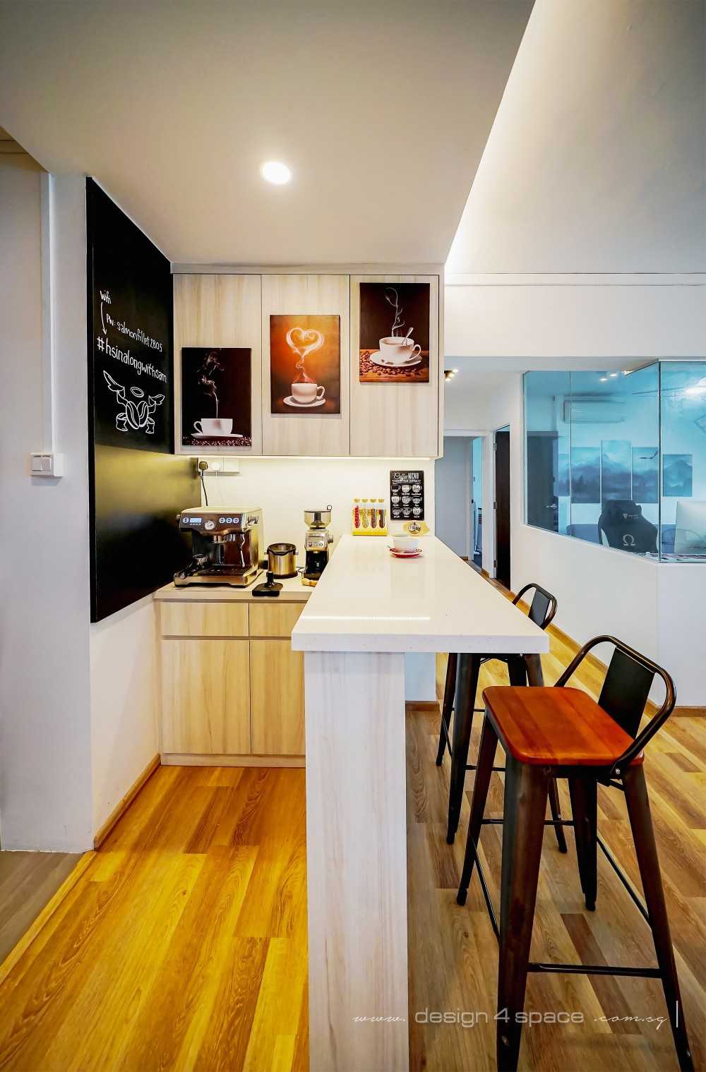 Contemporary Wine Cellar with Drinkware and Shelving Units