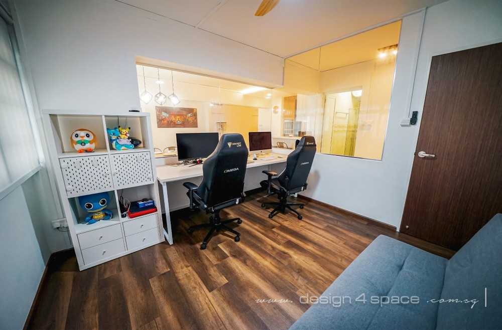 Contemporary Study with Downlights and Desk