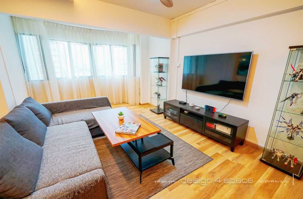 Contemporary Living Room with TV Console and Sofa