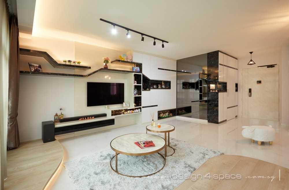 Modern Living Room with TV Console and Sofa