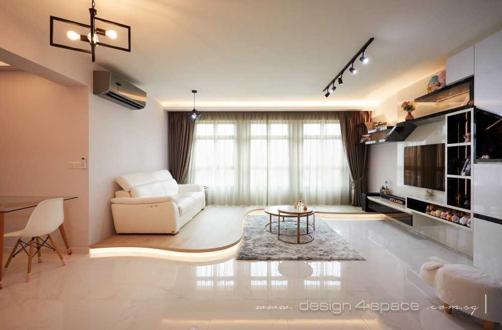 Modern Living Room with TV Console and Feature Wall