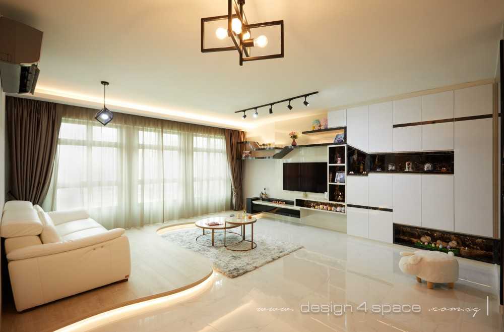 Modern Living Room with Feature Wall and Cove Lighting