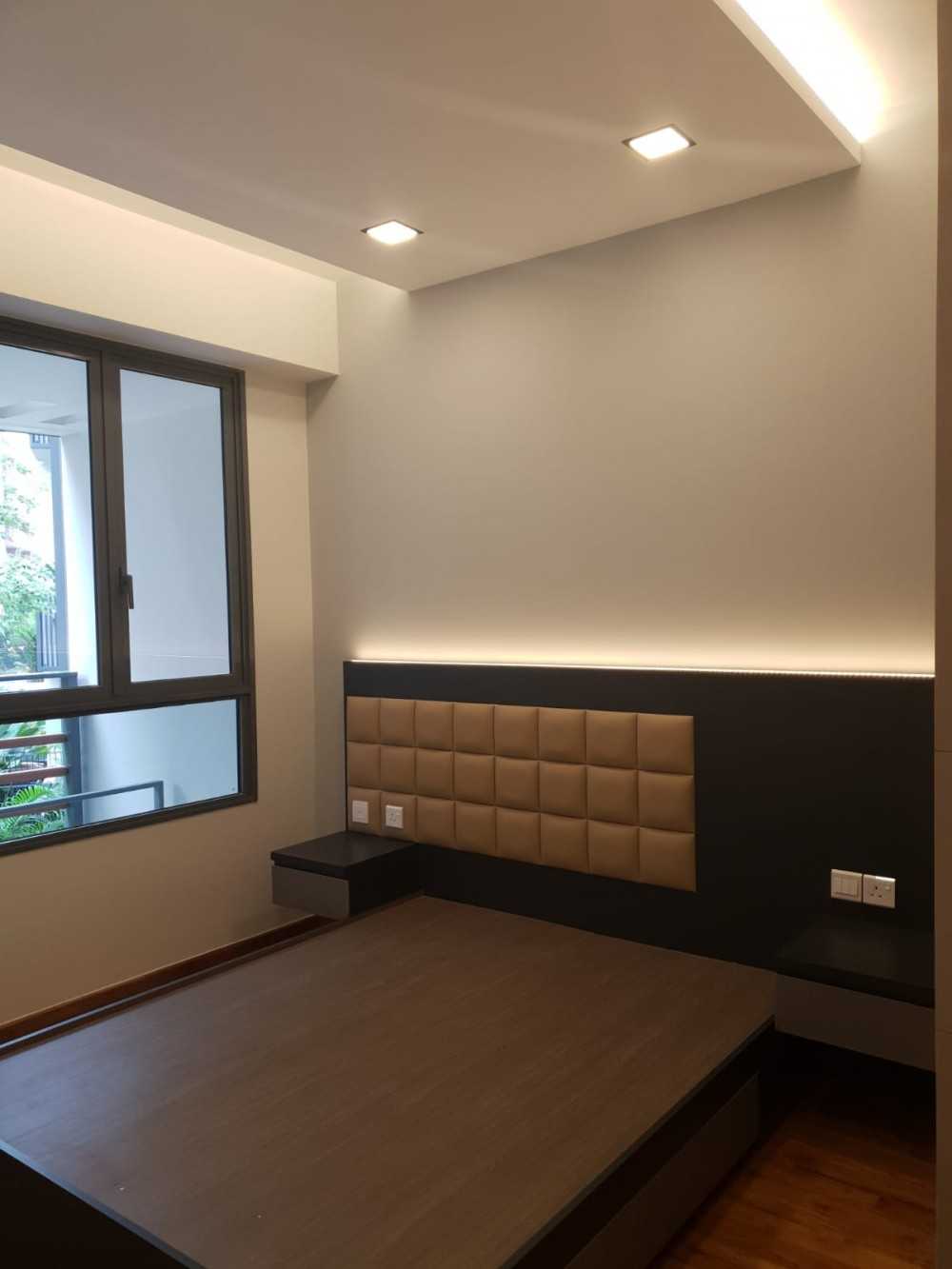 Modern Bedroom with Platform Bed and Cove Lighting