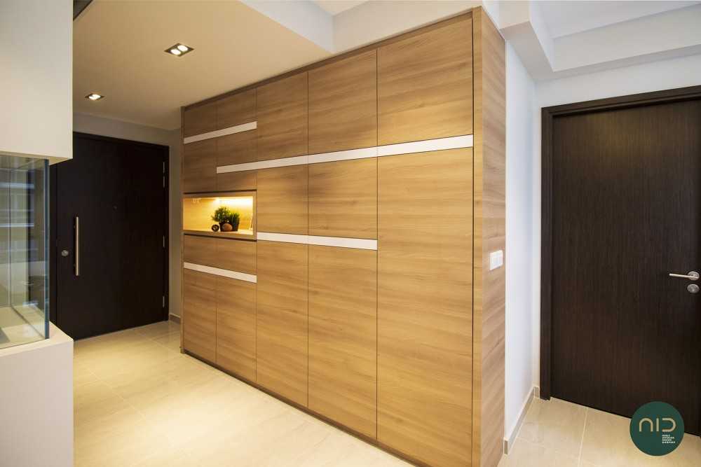 Modern Foyer with Storage Cabinets and Shoe Cabinets
