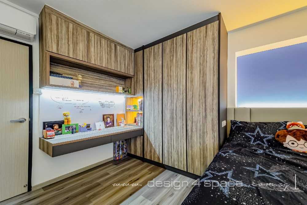 Contemporary Bedroom with Drop Light and Wardrobe