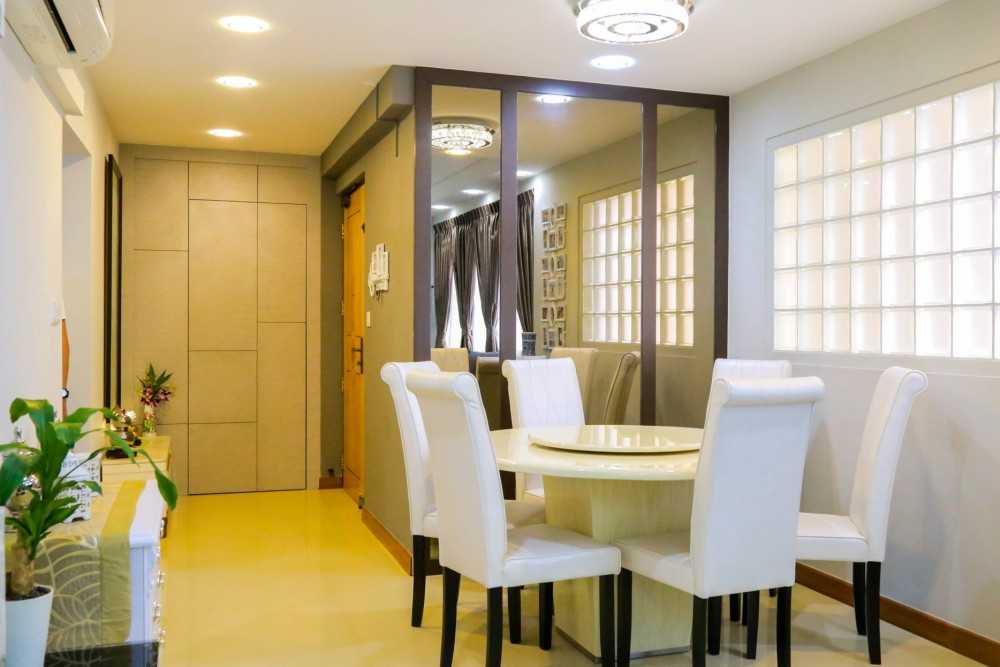 Modern Dining Room with Dining Table and Seating Bench