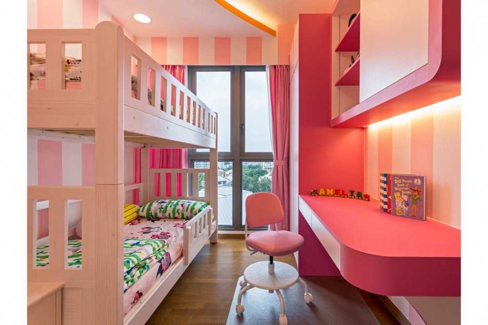 Eclectic Kids Room with Children's Storage and Children's Furniture