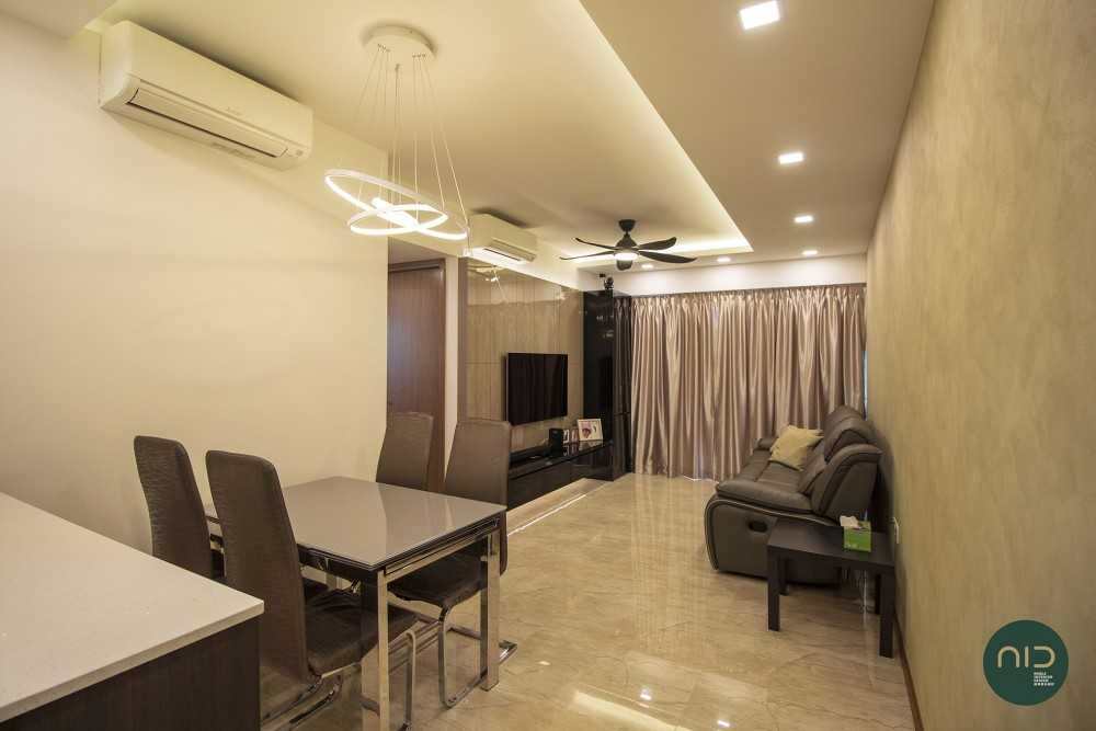 Modern Living Room with Feature Wall and Cove Lighting