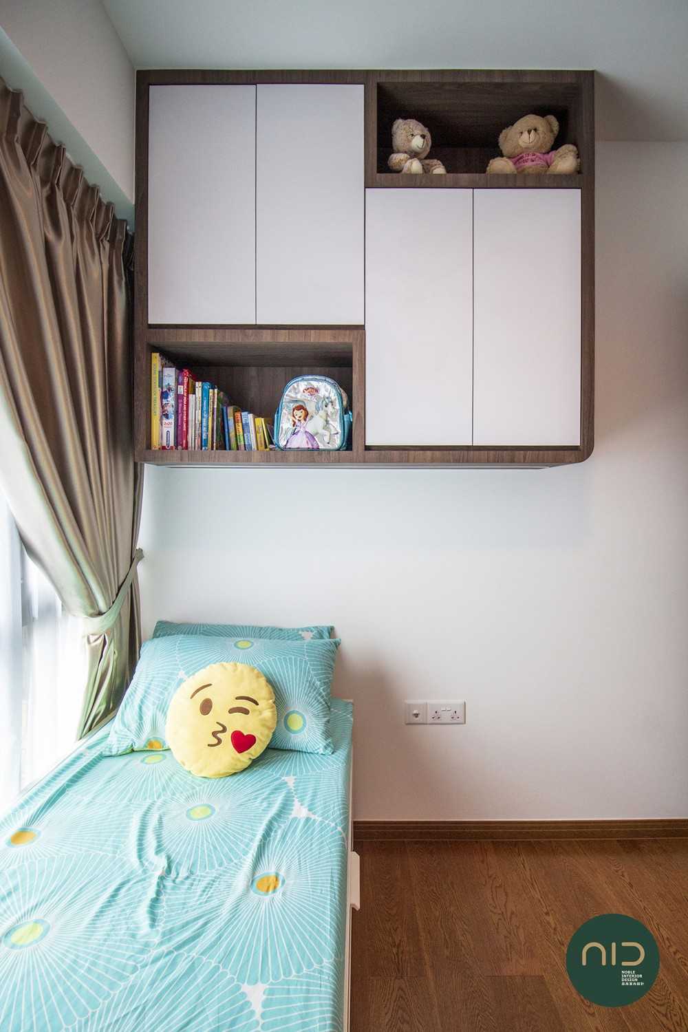 Modern Bedroom with Bookshelf and Storage Cabinets