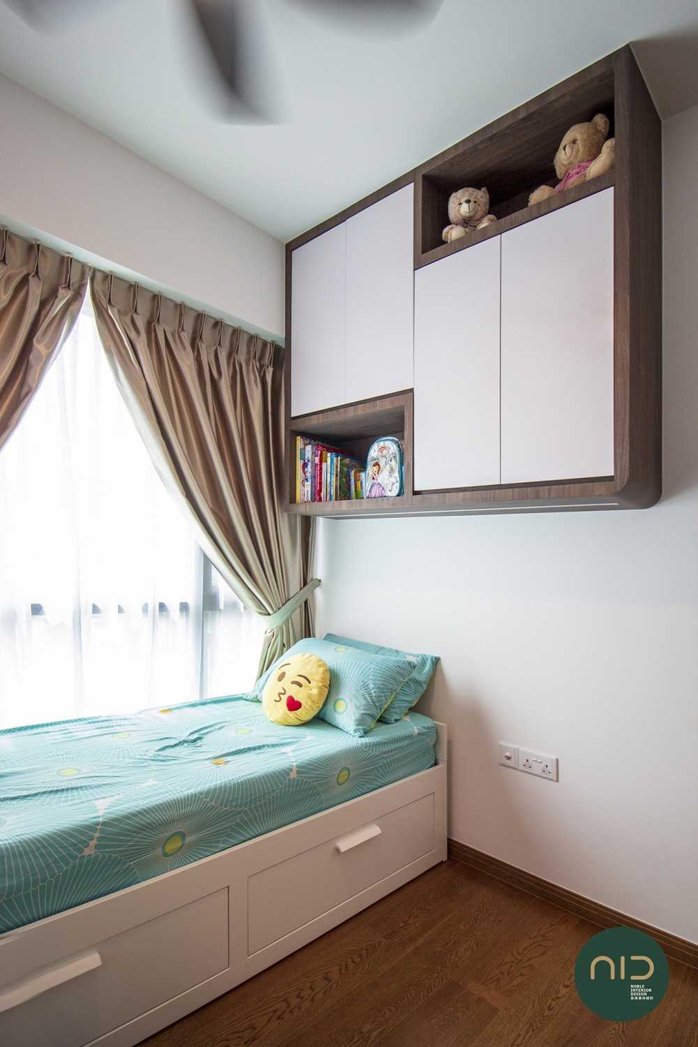 Modern Bedroom with Bookshelf and Storage Cabinets