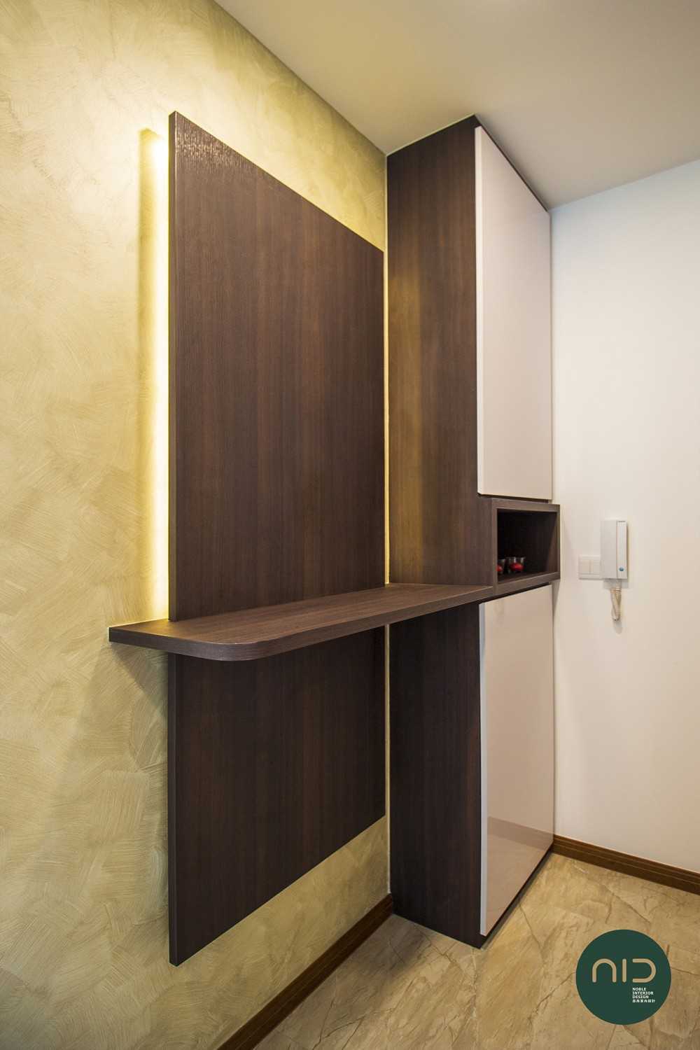 Modern Foyer with Feature Wall and Altar