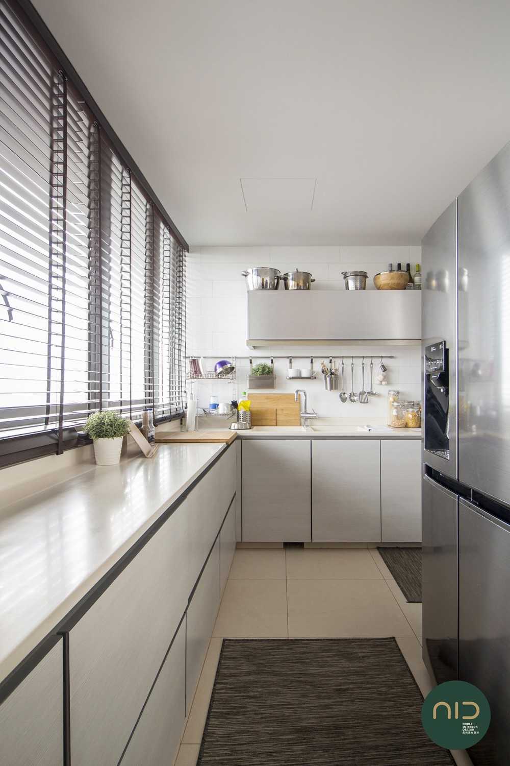 Modern Kitchen with Kitchen Accessories and Storage Cabinets