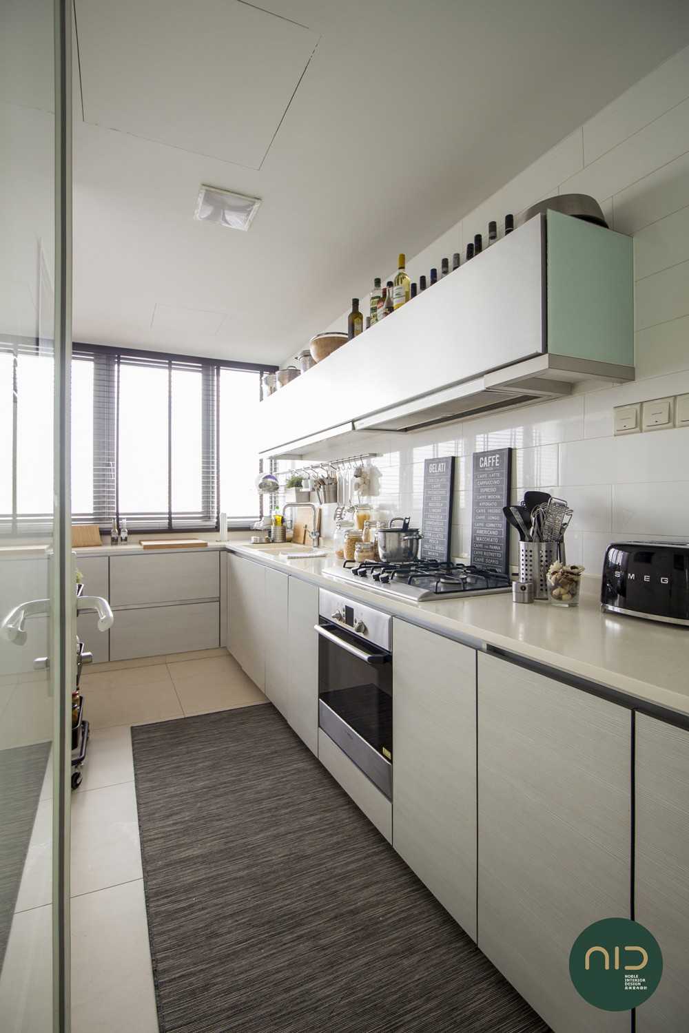 Modern Kitchen with Kitchen Accessories and Storage Cabinets