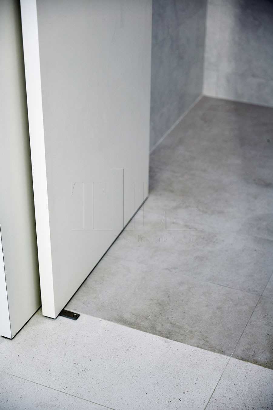 Scandinavian Bathroom with Bathroom Accessories and Flooring
