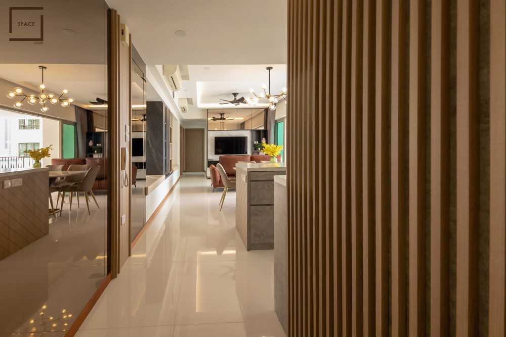 Contemporary Living Room with TV Console and Sofa