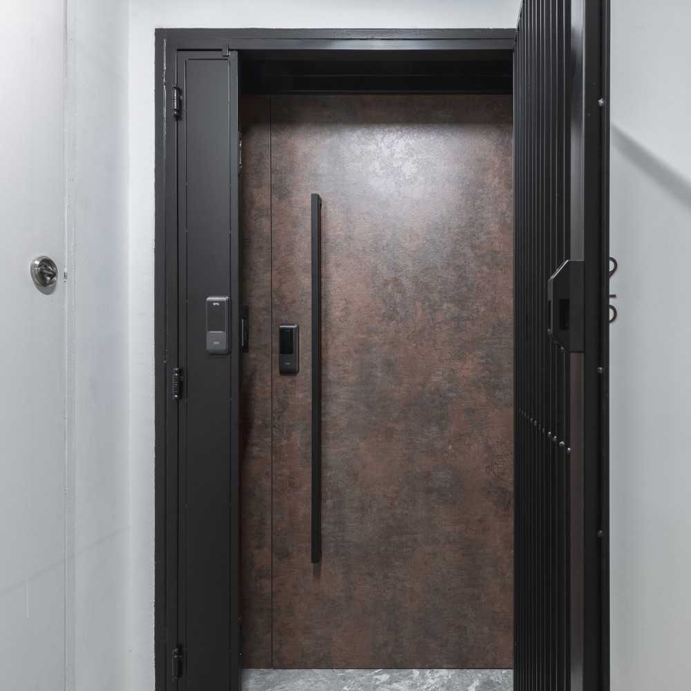 Contemporary Entryway with Doors and Wood Doors