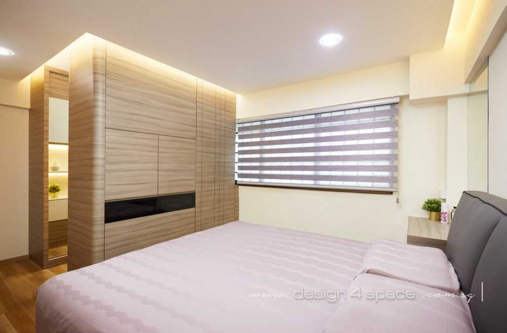Industrial Bedroom with Vinyl Flooring and Built-in Bed