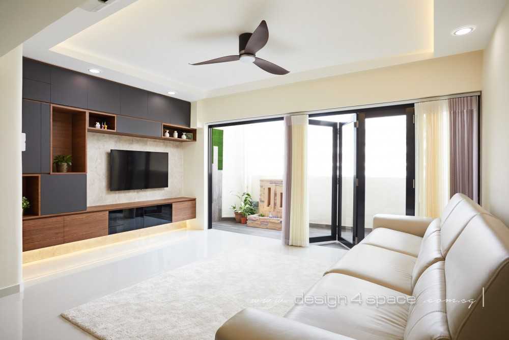 Industrial Living Room with TV Console and Sofa