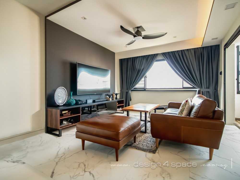 Minimalist Living Room with Feature Wall and Drop Ceiling