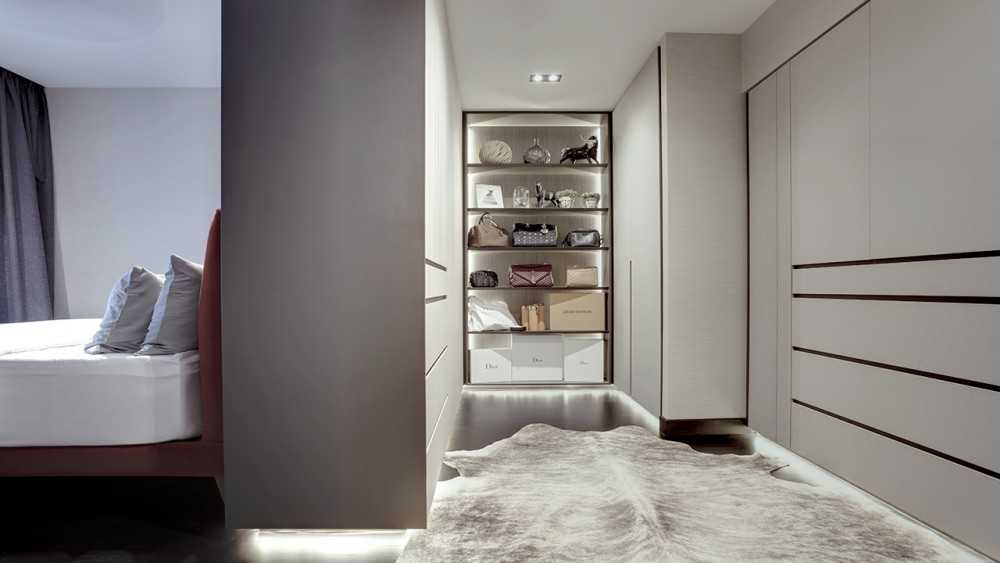 Scandinavian Walk-in Wardrobe with Wardrobe and Carpet
