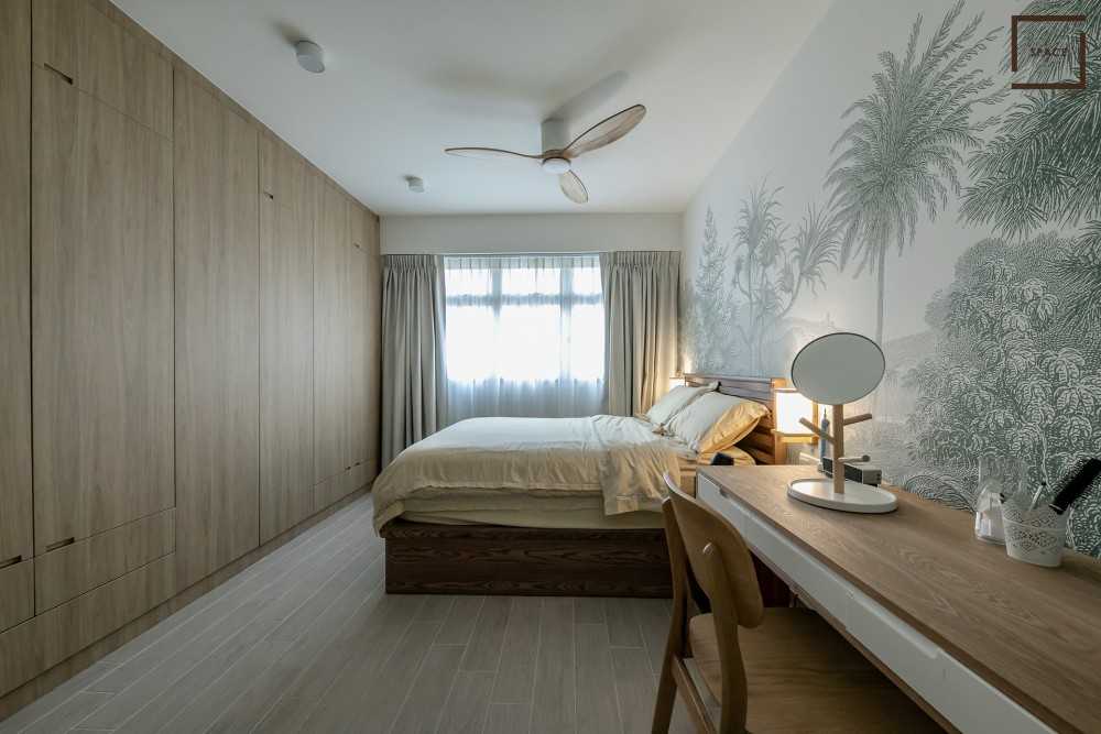 Modern Bedroom with Ceiling Light and Bedroom Dresser