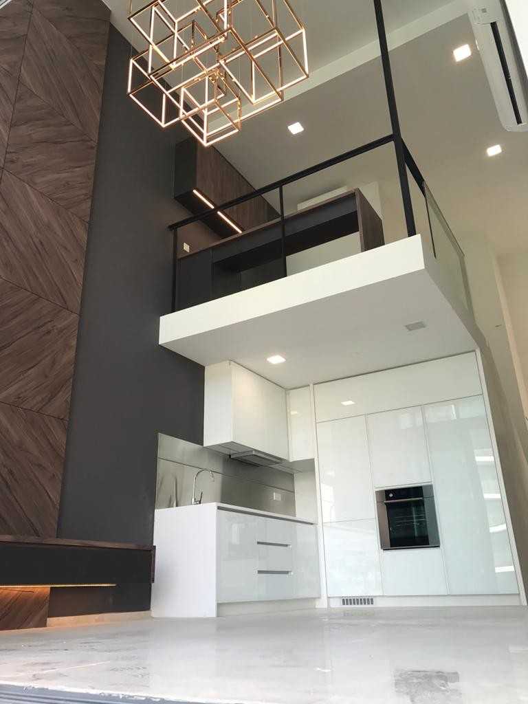 Modern Kitchen with Countertop and Loft