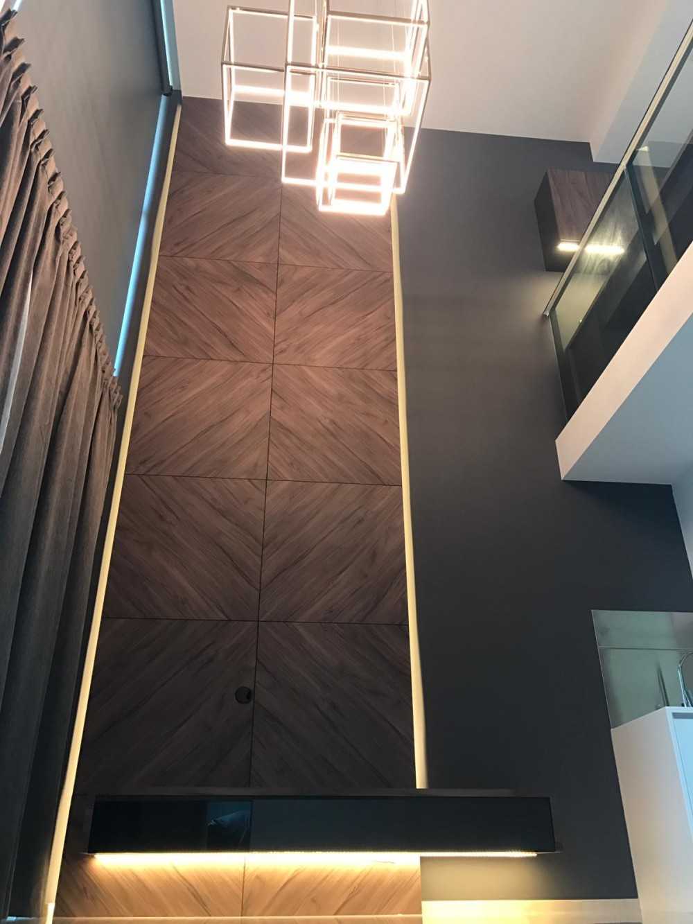 Modern Living Room with TV Console and Feature Wall