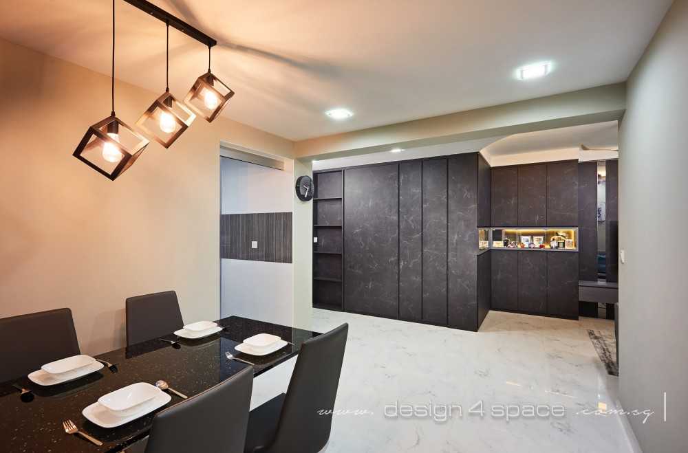 Contemporary Dining Room with Cove Lighting and Drop Ceiling