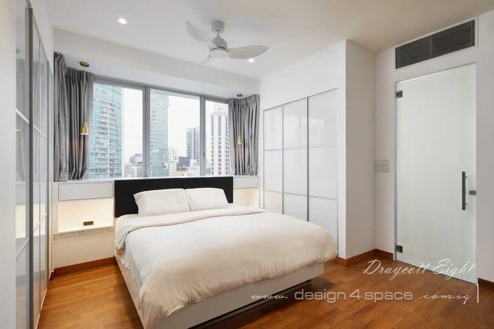 Contemporary Bedroom with Vinyl Flooring and Wardrobe