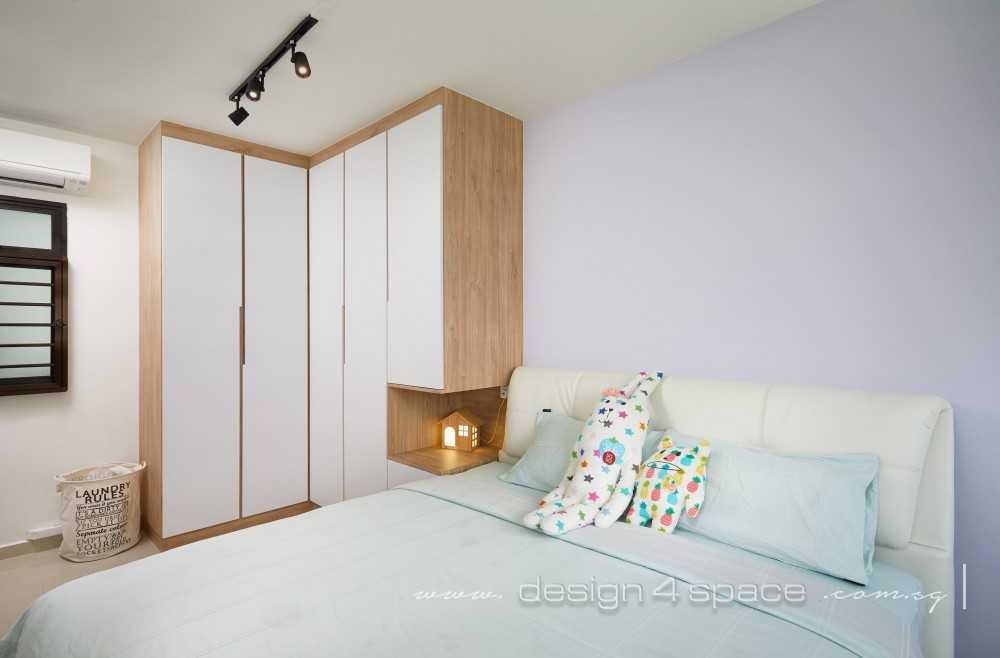 Modern Bedroom with Parquet Floor and Wood Flooring