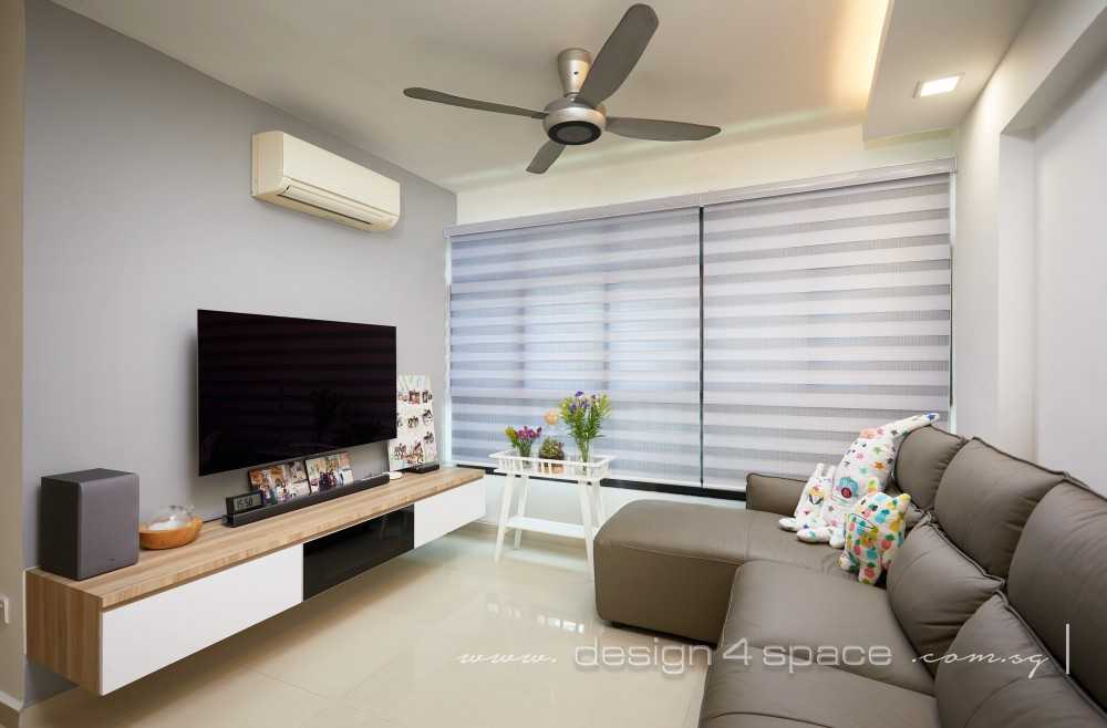 Modern Living Room with TV Console and Feature Wall