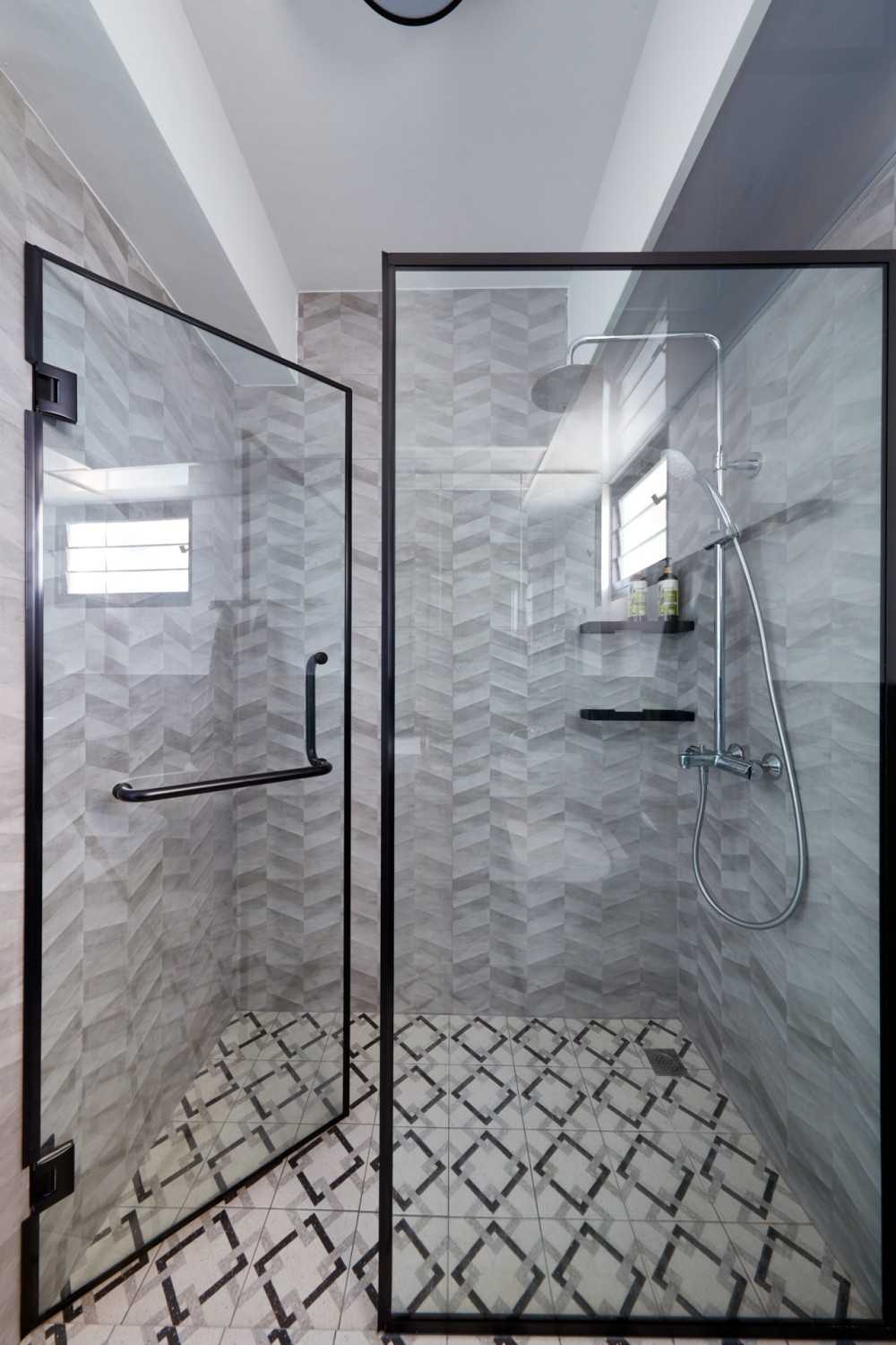 Vintage Bathroom with Shower Screen and Rainshower