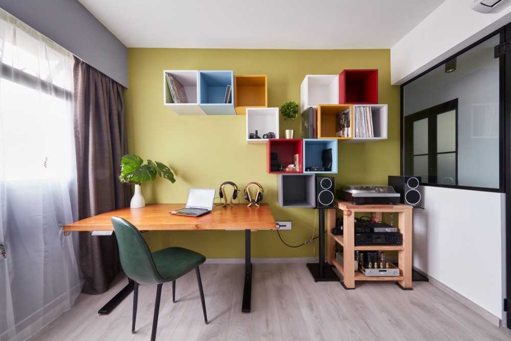 Vintage Study with Side Table and Desk