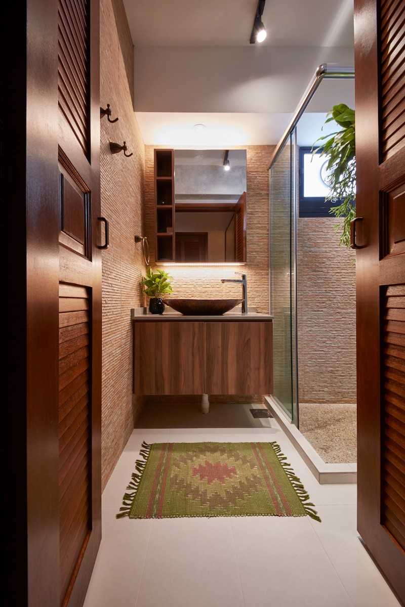 Country Bathroom with Mirror and Bathroom Mirrors