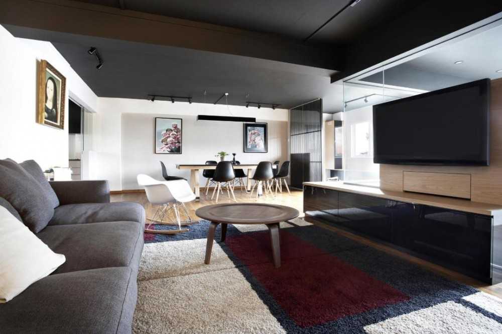 Contemporary Living Room with Sofa and Coffee Table