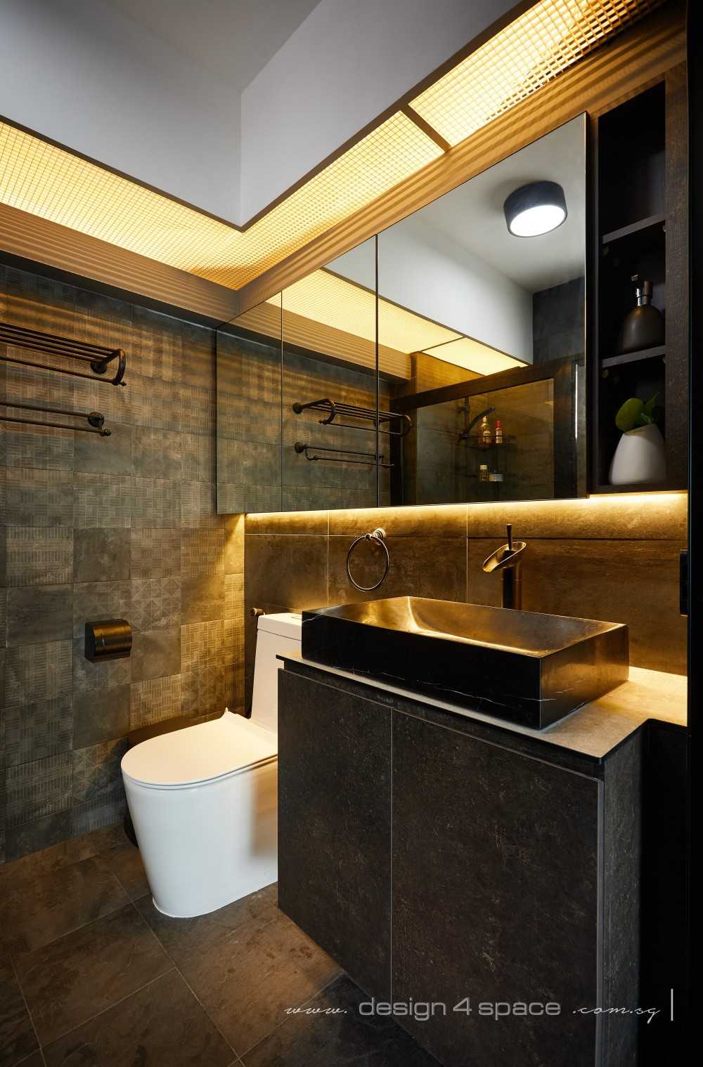Industrial Bathroom with Mirror and Bathroom Storage