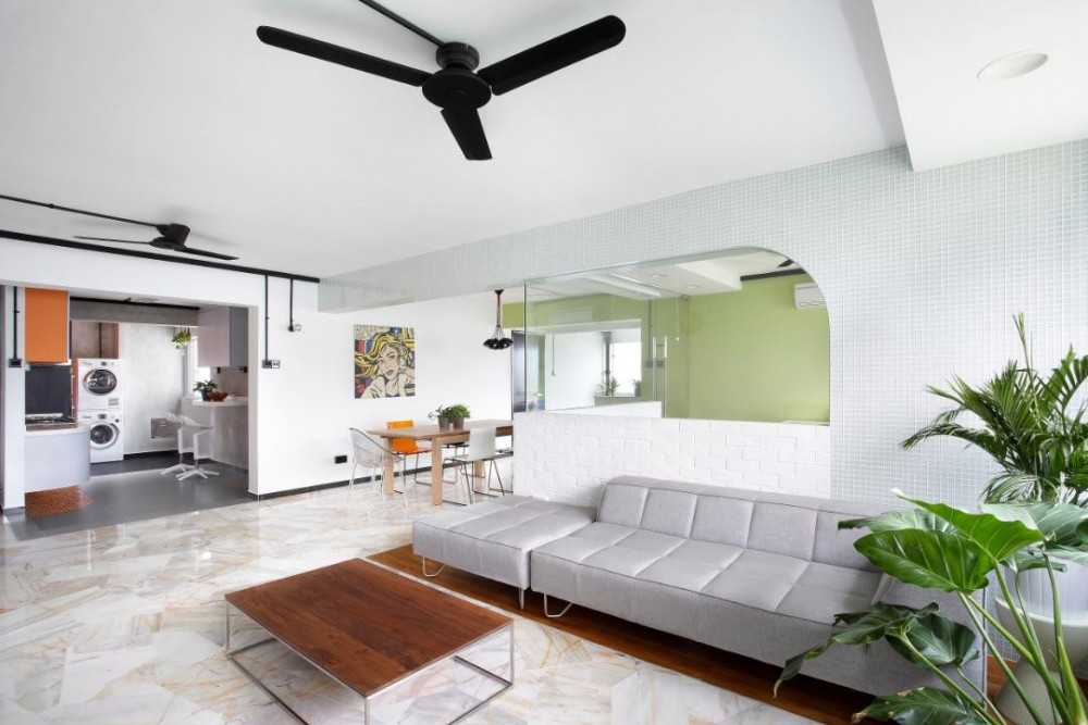 Scandinavian Living Room with Sofa and Coffee Table