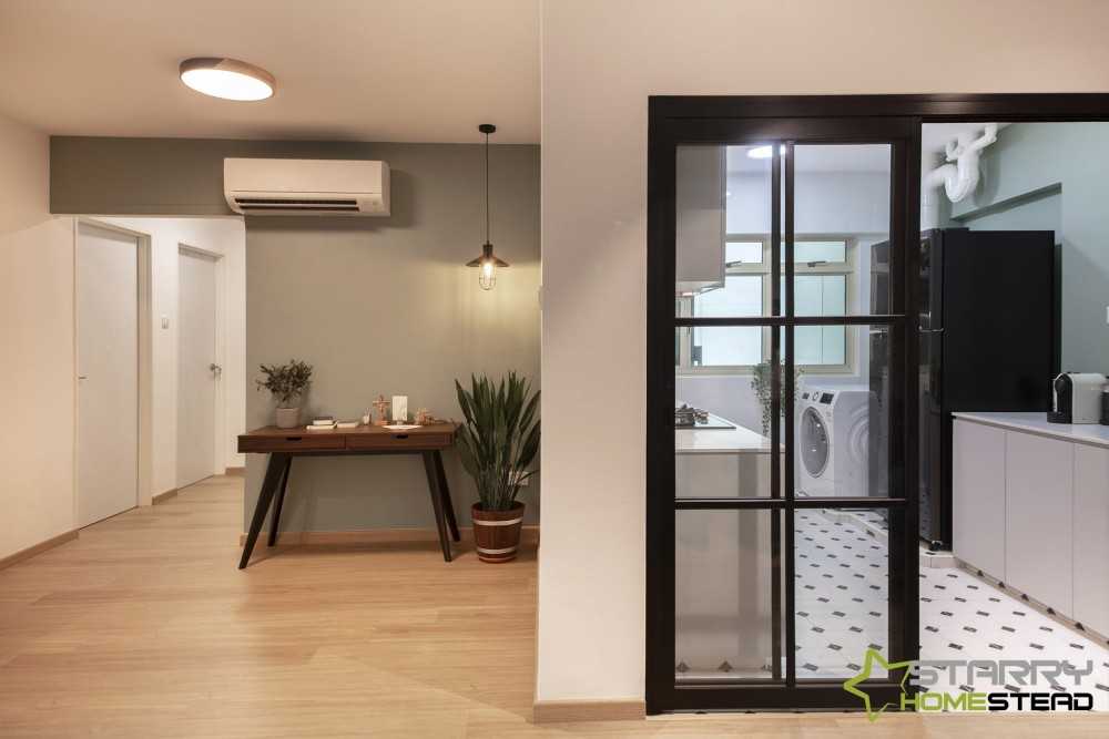 Scandinavian Kitchen with Kitchen Cabinets and Doors