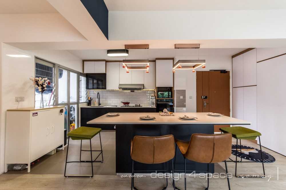 Scandinavian Dining Room with Ceiling Light and Chandelier