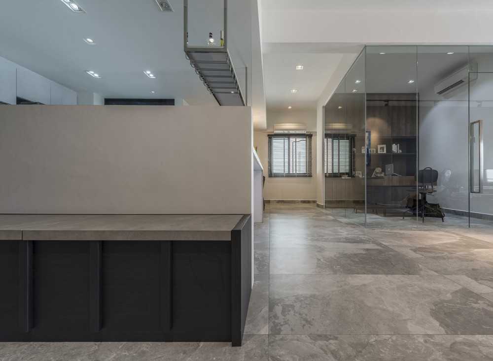 Contemporary Entryway with Settee and Sofa