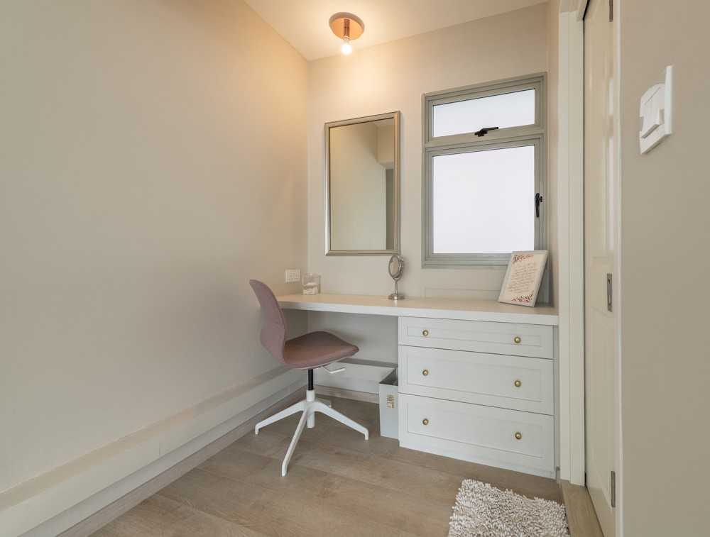 Scandinavian Bedroom with Vinyl Flooring and Wood Flooring