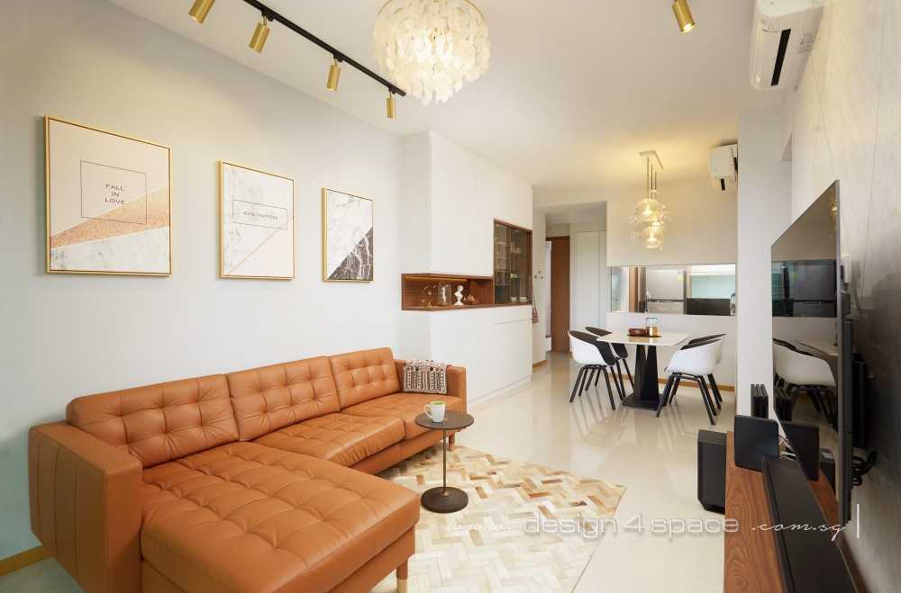 Modern Living Room with Wood Flooring and TV Console