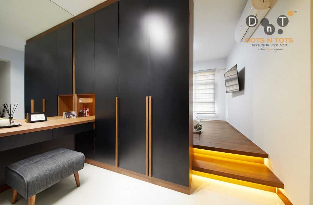 Minimalist Bedroom with Wardrobe and Bedside Table