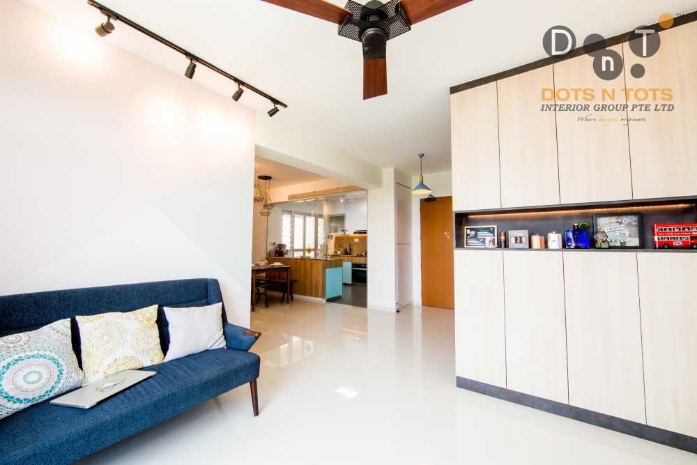 Contemporary Living Room with Sofa and Lighting