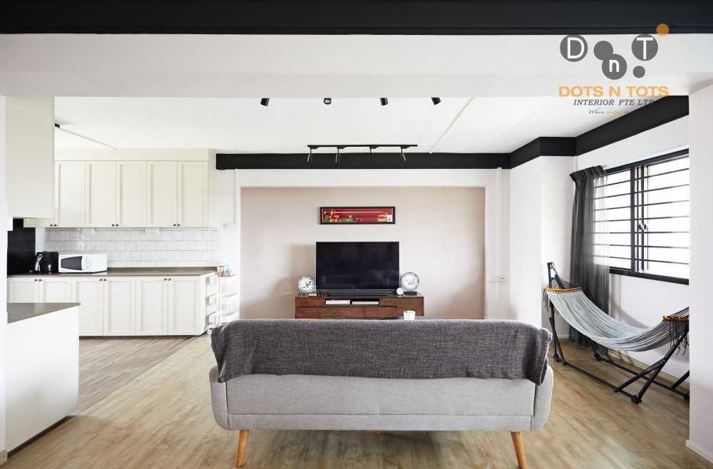 Vintage Living Room with Feature Wall and Sofa