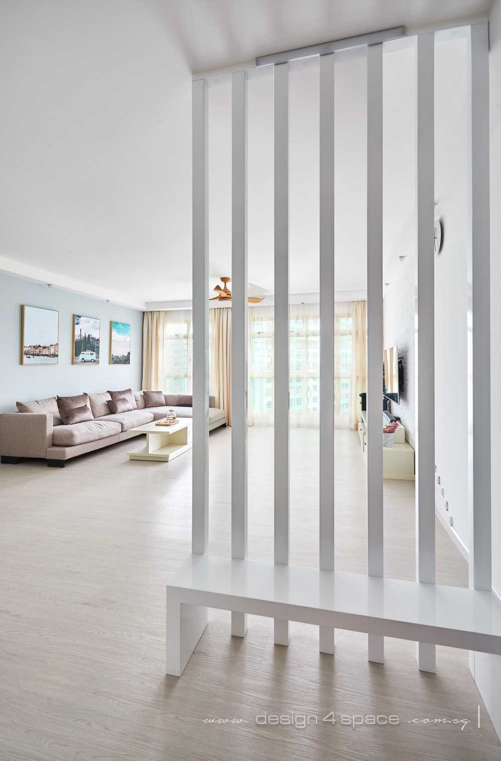 Scandinavian Living Room with Feature Wall and Wardrobe