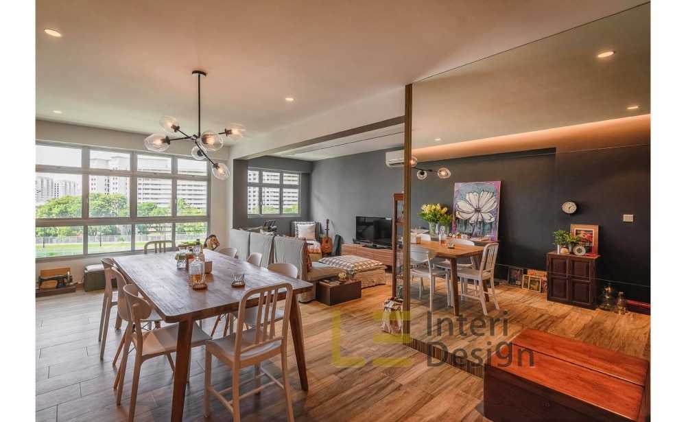 Eclectic Foyer with Artwork and Console Table