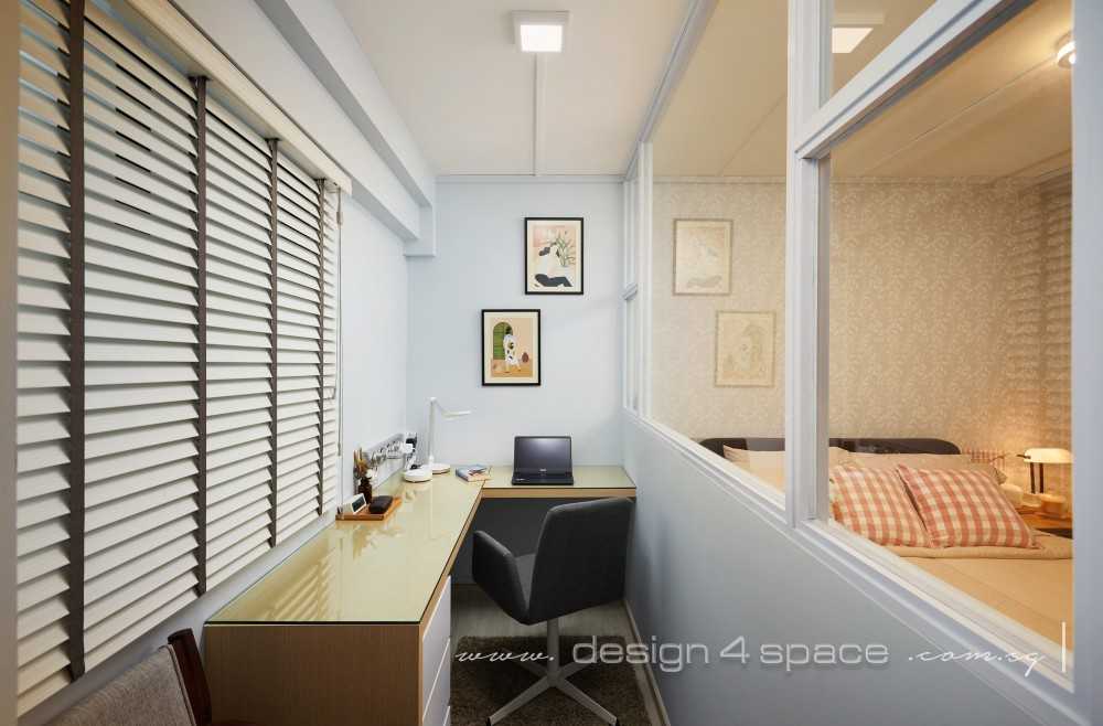 Scandinavian Home Office with Desk and Desk Chairs
