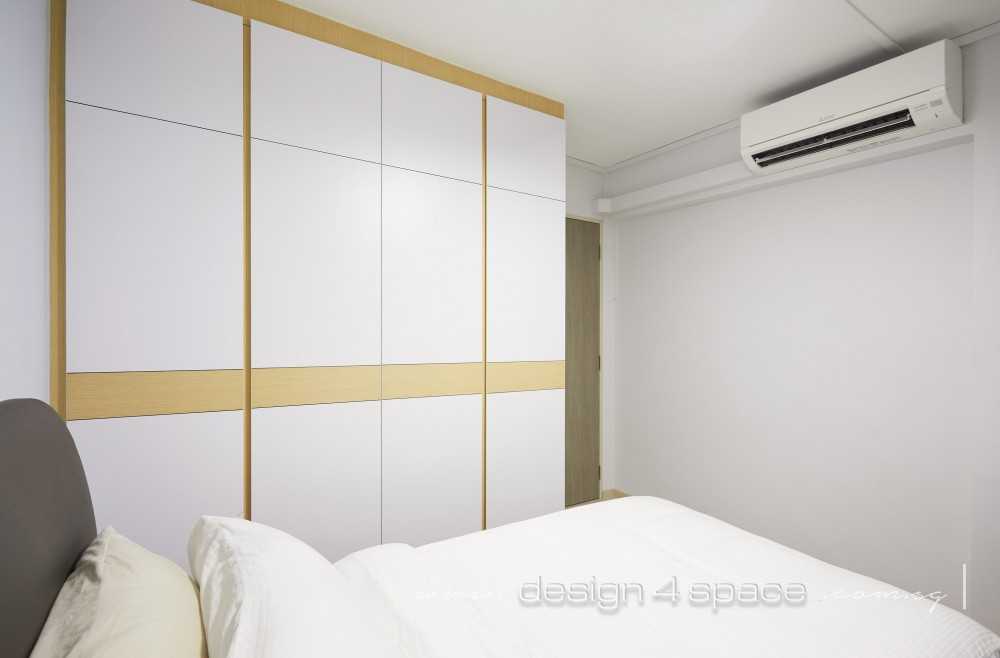 Scandinavian Bedroom with Vinyl Flooring and Drop Ceiling