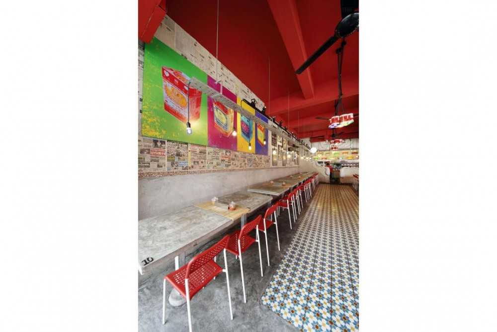 Vintage Restaurant with Artwork and Dining Table